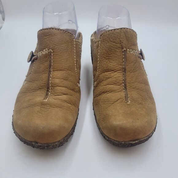 Timberland Comforia Womens 9 M Nubuck Leather Slip-on Comfort Mule Wedge Heel - Picture 5 of 9